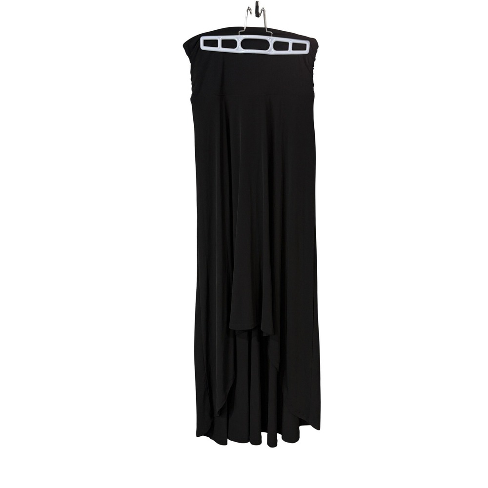 Michael Michael Kors Black Skirt High Low Hem Drape Jersey Stretch S‎